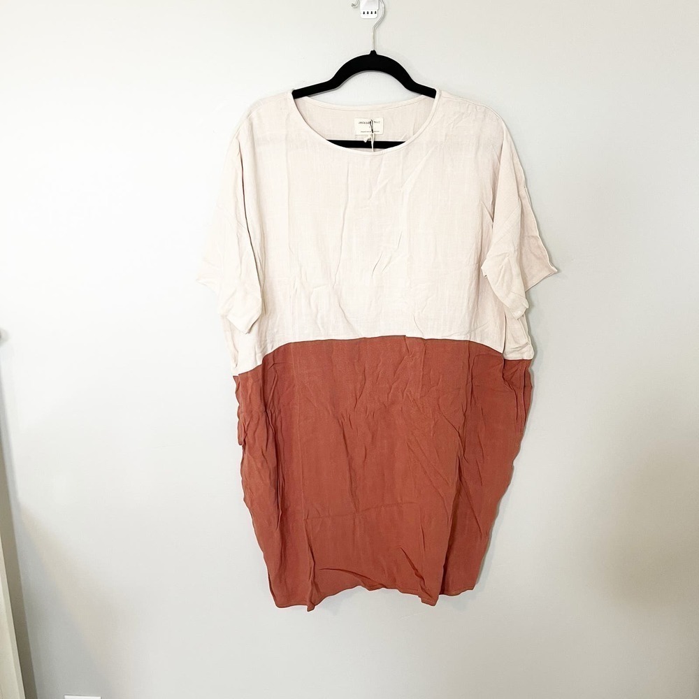 Jackson Rowe rodina dress color block‎ hibiscus freyja oversized small